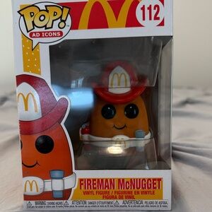 Funko Pop Fireman McNugget with Red and Orange